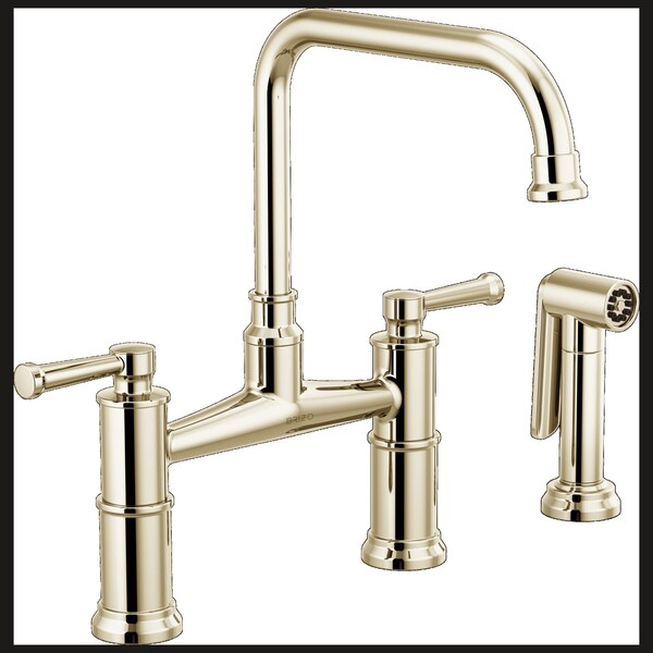 Brizo Artesso Bridge Faucet with Side Sprayer 62525LFPN Zoro